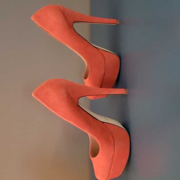 Brand new ALDO 'Capecoral' Terra-cotta suede 5" platform heels size 7 circa 2012 - Picture 3 of 10